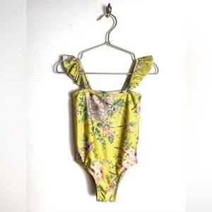 Zimmermann Kids Yellow Floral Swimsuit | size 2T